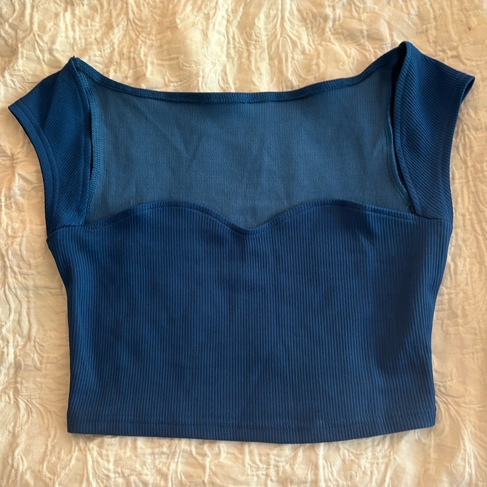 royal blue crop top